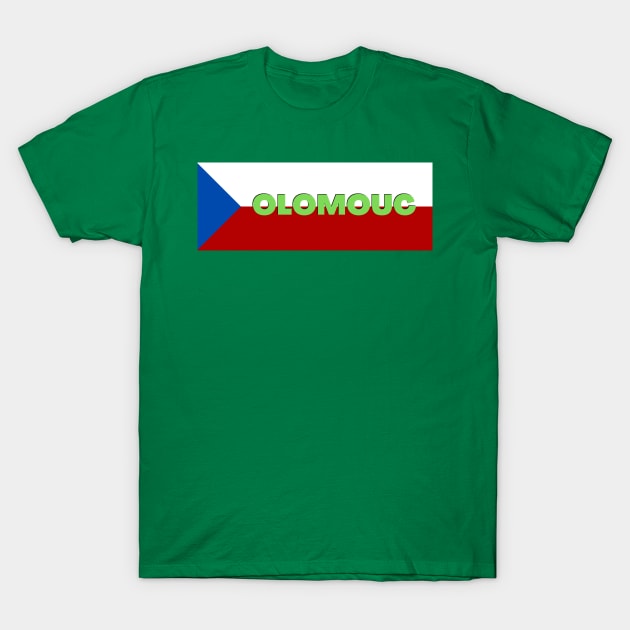 Olomouc City in Czech Republic Flag T-Shirt by aybe7elf